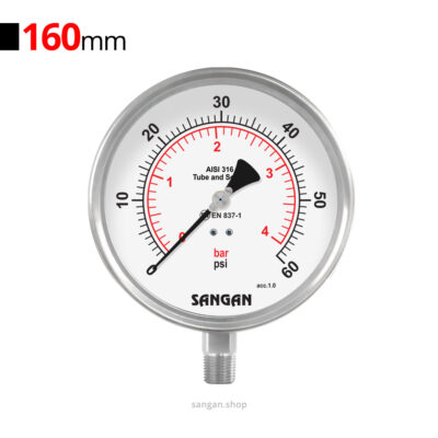 گیج فشار عمودی 60psi سنگان مدل PG18/A