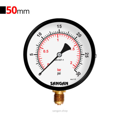 گیج فشار برنجی 30psi سنگان مدل PG1/A