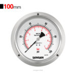 گیج فشار افقی 100psi سنگان مدل PG18/E فلنج‌دار
