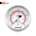 گیج فشار برنجی افقی 200psi مانوترم