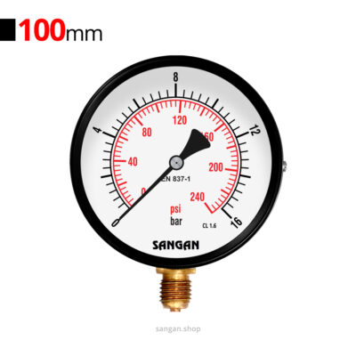 گیج فشار برنجی سنگان 16bar مدل PG1/A