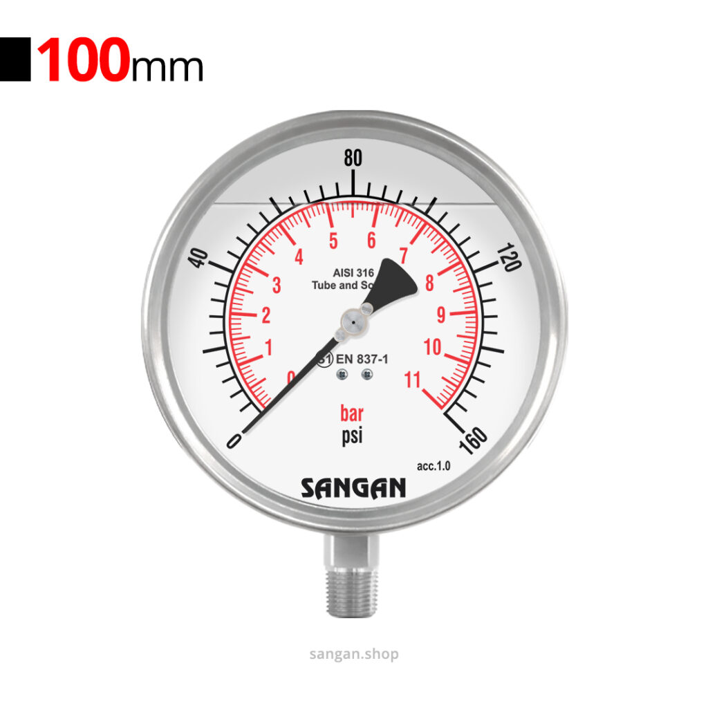 گیج فشار روغنی 160psi سنگان مدل PG18/A