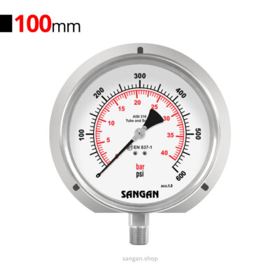 گیج فشار عمودی 600psi سنگان مدل PG18/C