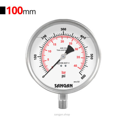 گیج فشار روغنی 600psi سنگان PG18/A