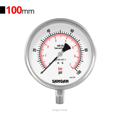 گیج فشار عمودی 100psi سنگان مدل PG18/A