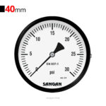 گیج فشار افقی برنجی 30psi سنگان مدل PG1/D