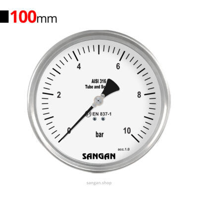 گیج فشار افقی 10bar سنگان مدل PG18/D