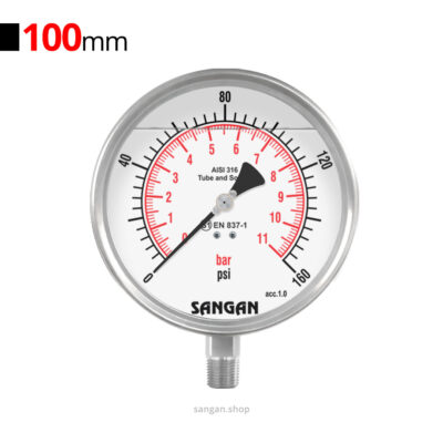 گیج فشار روغنی 160psi سنگان