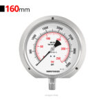 گیج فشار عمودی 3500psi مانوترم فلنج دار