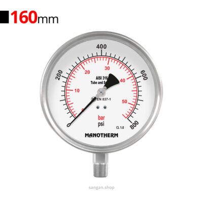 گیج فشار عمودی 800psi مانوترم