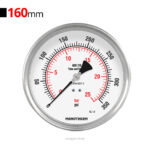 گیج فشار افقی 350psi مانوترم