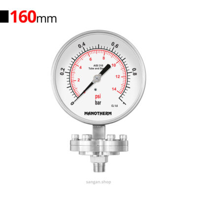 گیج فشار دیافراگمی 1bar مانوترم