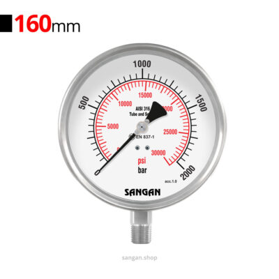 گیج فشار عمودی 2000bar سنگان مدل PG18/A