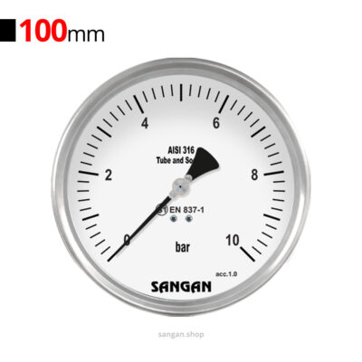 گیج فشار افقی 10bar سنگان مدل PG18/D