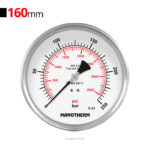 گیج فشار افقی 250bar مانوترم