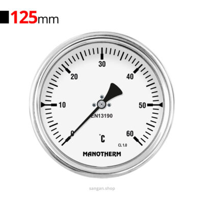 ترمومتر افقی 60 درجه طول 800 مانوترم