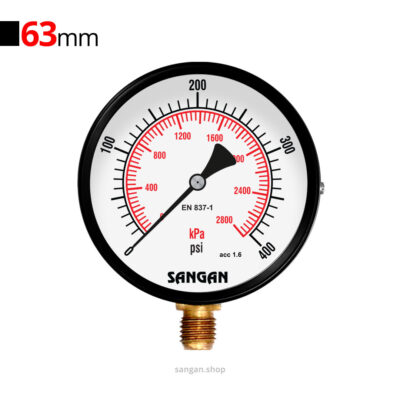 گیج فشار برنجی عمودی 400psi مدل PG1/A سنگان