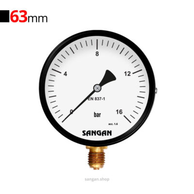گیج فشار برنجی عمودی 16bar مدل PG1/A سنگان