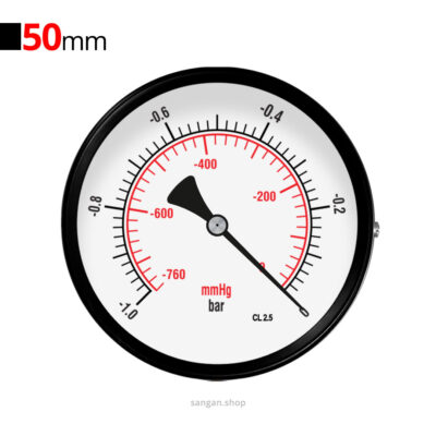 گیج فشار برنجی افقی وکیوم